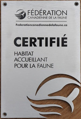 Certifié habitat accueillant pour la faune – aluminium brossé