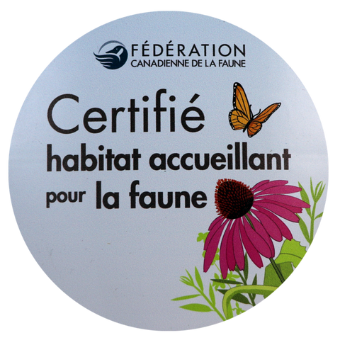Décalcomanie de fenêtre de certification de jardin