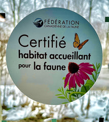 Décalcomanie de fenêtre de certification de jardin